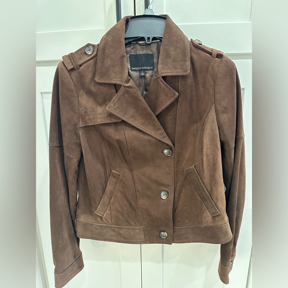 Banana Republic Brown Suede Jacket Size S